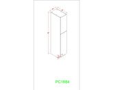 Tall 18" - Light Grain 18 Inches Pantry Cabinet